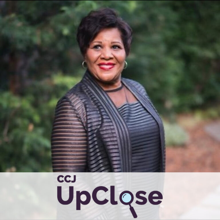 UpClose logo with headshot of Alice Marie Johnson