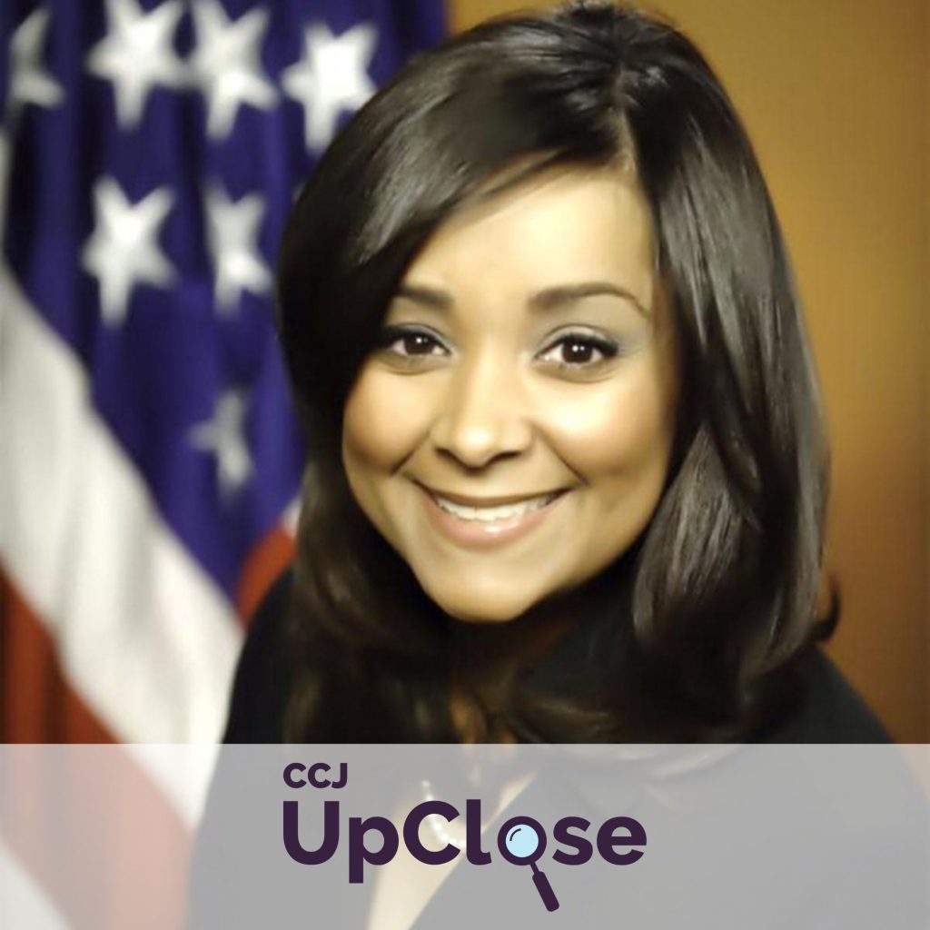 UpClose logo with headshot of Leslie Cooper