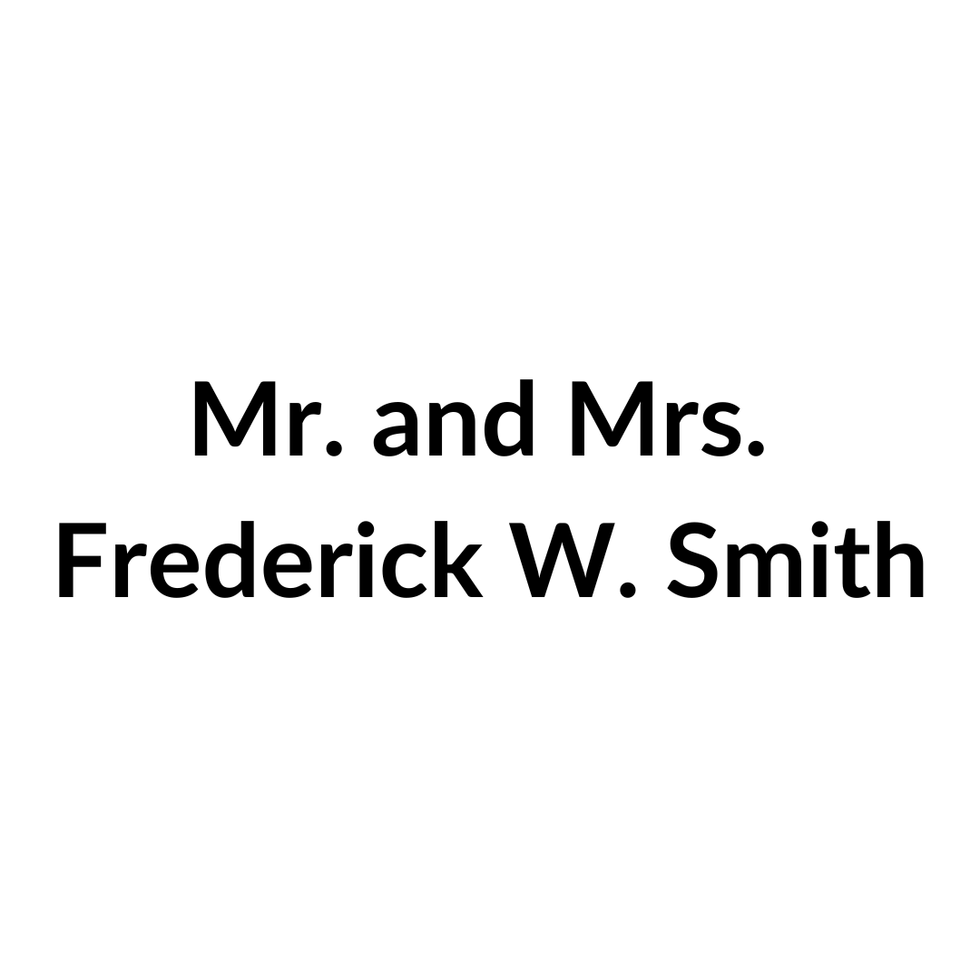 Mr. and Mrs. Frederick W. Smith