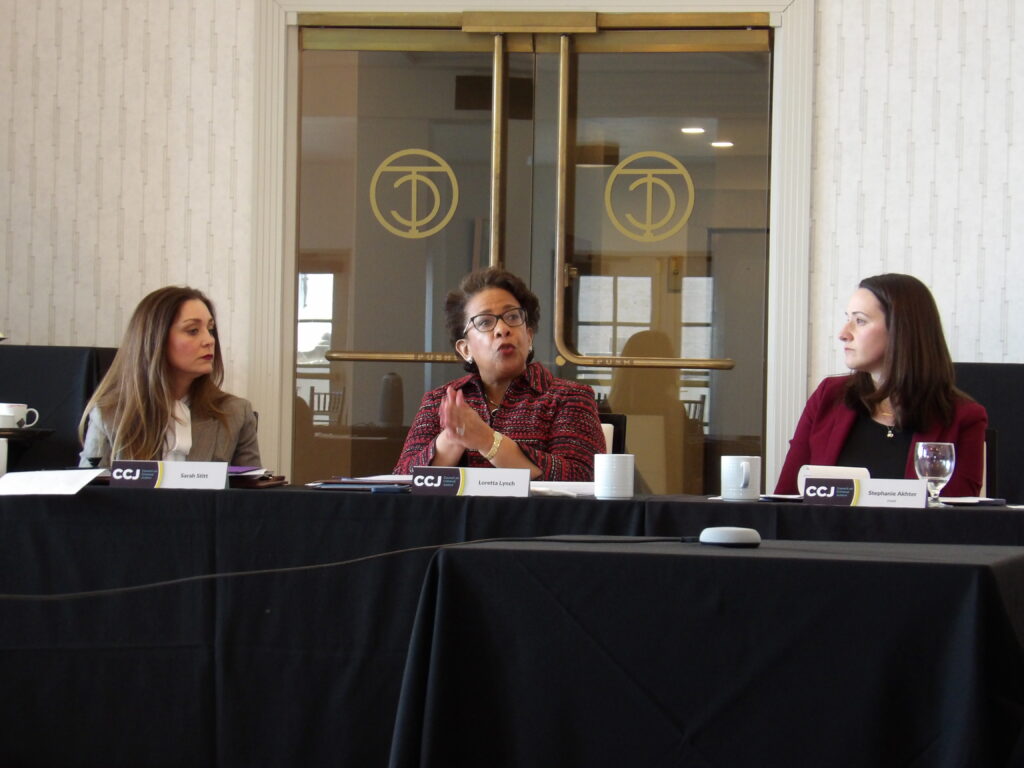 Loretta Lynch leading the WJC meeting in Tulsa